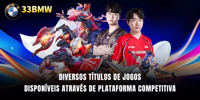 Diversos títulos de jogos disponíveis através de plataforma competitiva